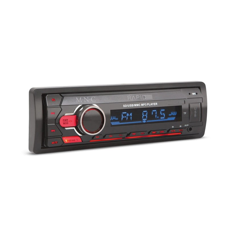 MNC Fejegység "Rapid" - 1 DIN - 4 x 50 W - BT - MP3 - AUX - SD - USB