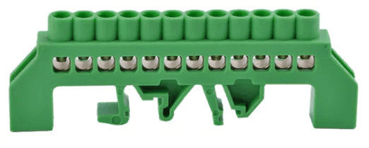 Orno PE szigetelésű sorkapocs, 12 vezeték, zöld