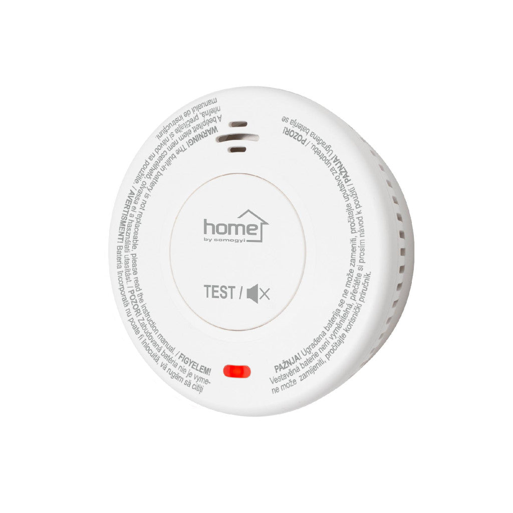 Home SMO10SMART optikai füstérzékelő, Tuya Smart és Smart Life kompatibilis, Wi-Fi kapcsolat, 10 év elem élettartam, 2400 mAh