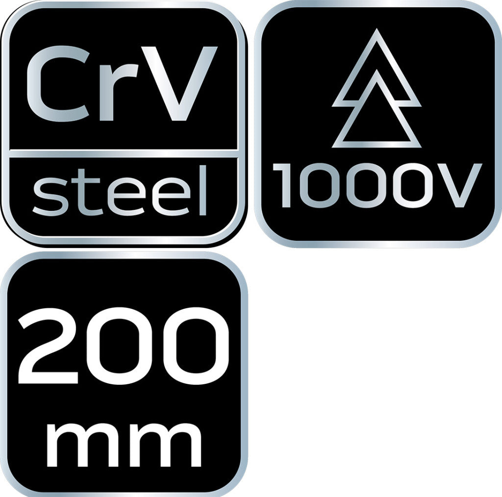 NEO TOOLS Kombinált fogó 1000V, szigetelt, 200MM(8"), CrV, polírozott 25 év garanciával 01-222
