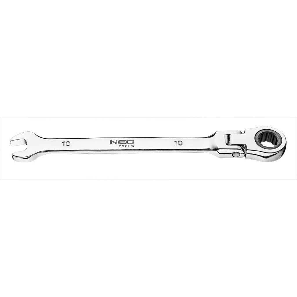 NEO TOOLS Racsnis, csuklós csillag-villáskulcs 10mm 25 év garanciával 09-052
