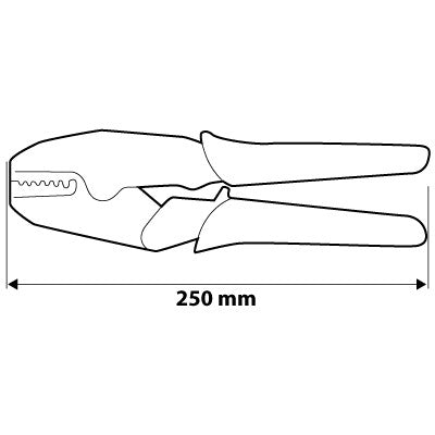 NEO TOOLS Krimpelő-, kábelsarufogó nem szigetelt csatlakozókhoz, 22-12AWG 25 év garanciával 01-502