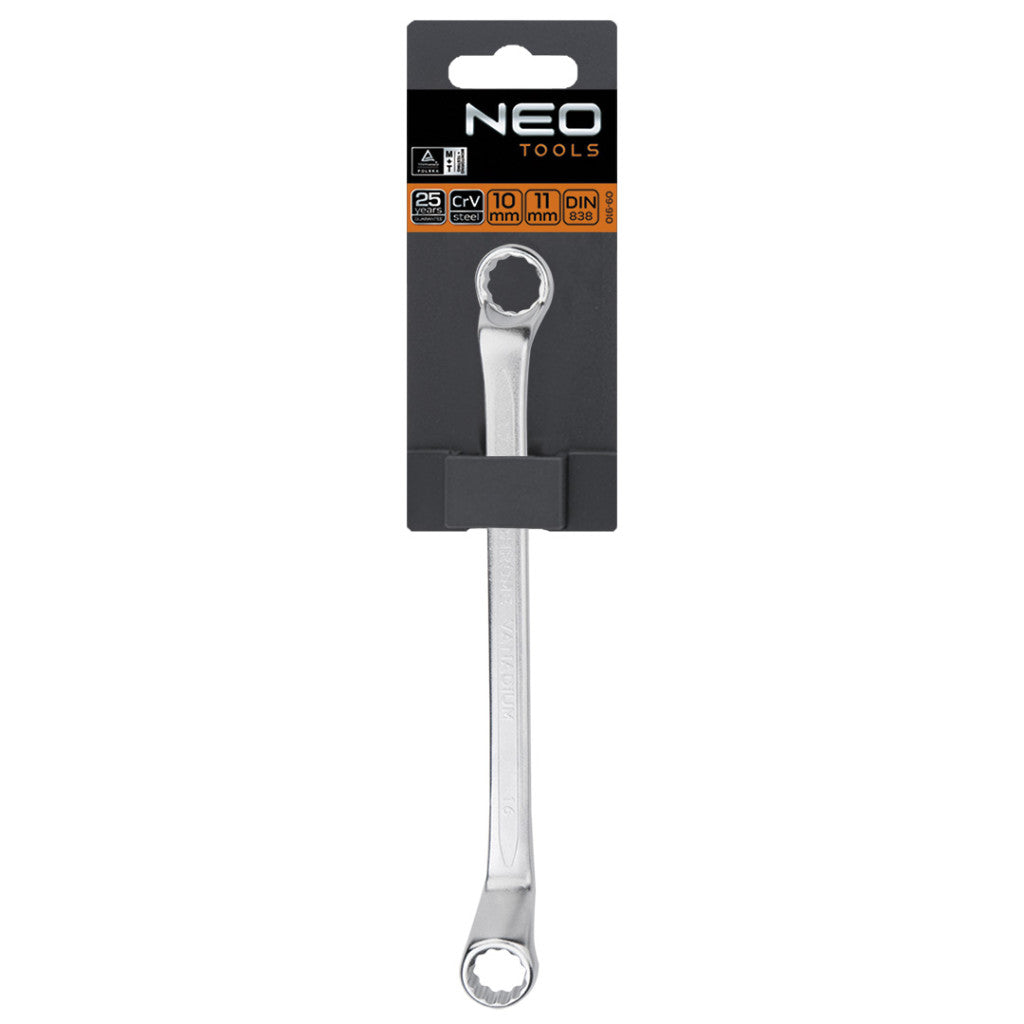 NEO TOOLS Csillagkulcs, hajlított 6x7mm CrV, DIN 838 25 év garanciával 09-906