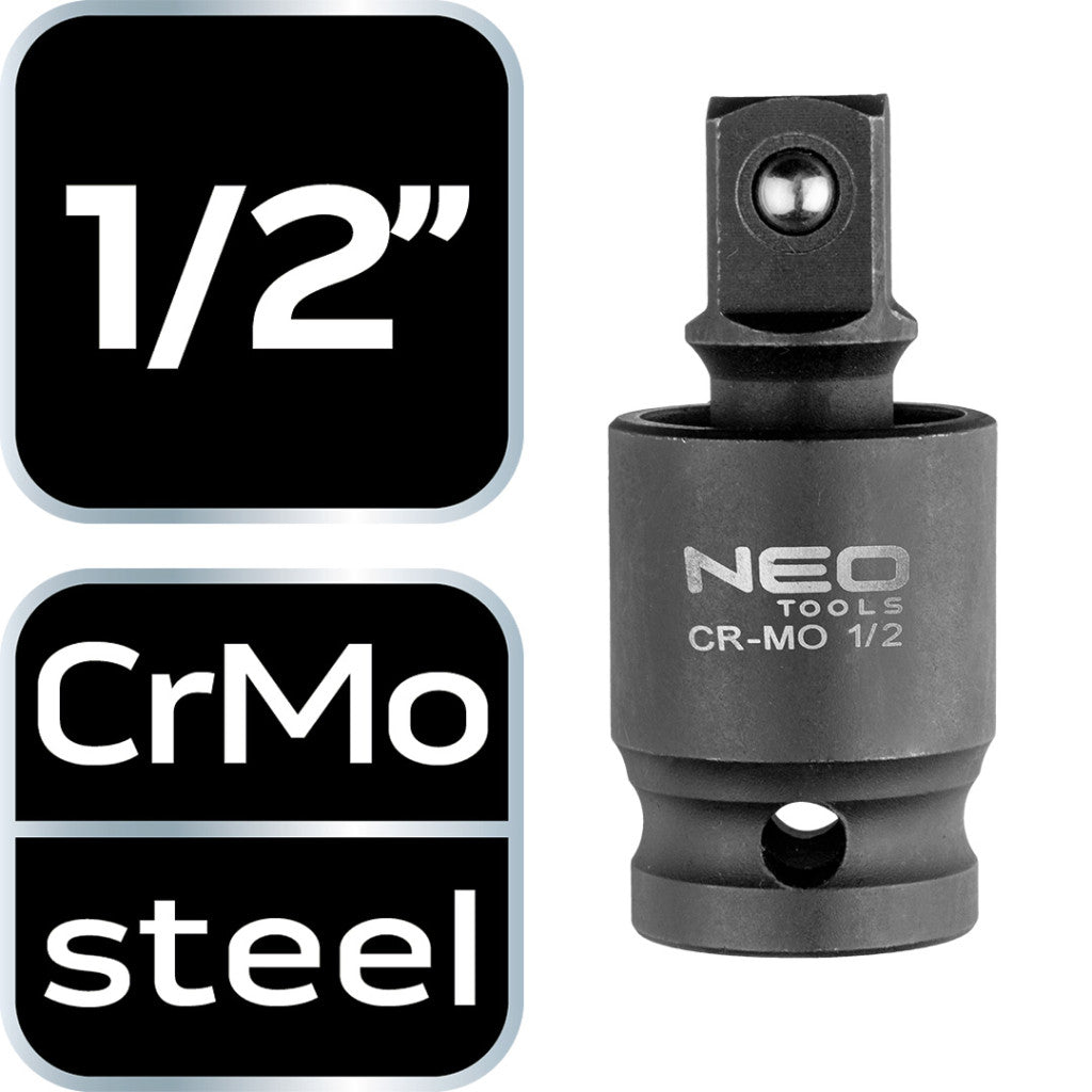NEO TOOLS Csuklós toldó ütvecsavarozókhoz 1/2" 10-255