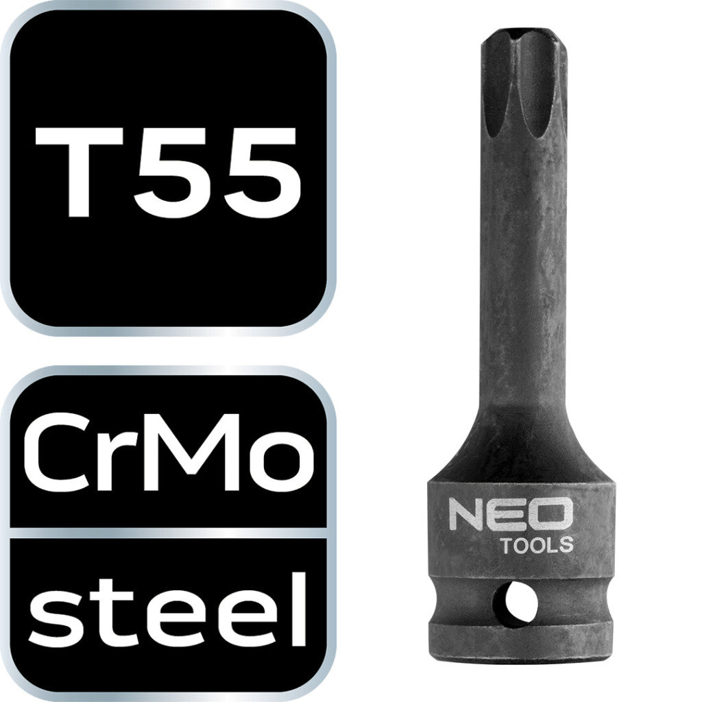 NEO TOOLS Torziós bit ütvecsavarozókhoz 1/2" T55 10-262