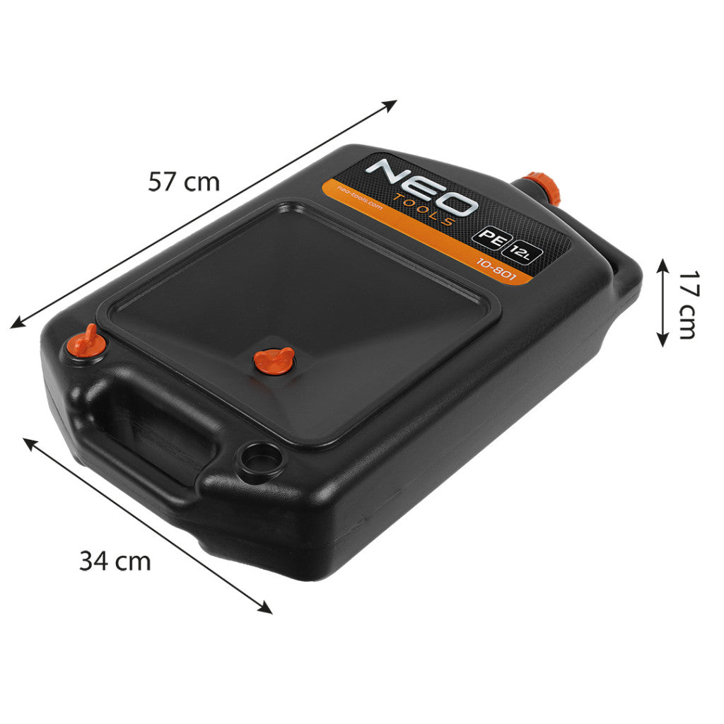NEO TOOLS Olaj és hűtőfolyadék leeresztő kanna, hordozható, zárt, 12L 10-801