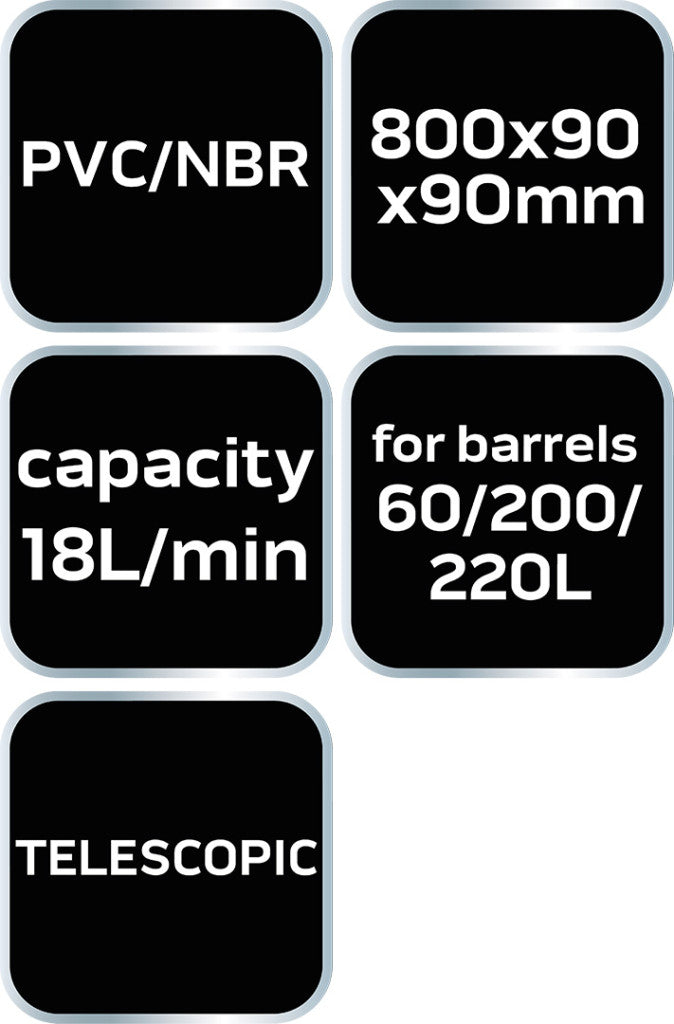 NEO TOOLS Hordópumpa, kézi, 18liter/perc, 60-200l-es hordókhoz 11-565