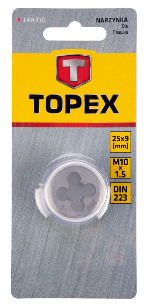 TOPEX Menetmetsző, 25x9mm M10 DIN 224 14A310