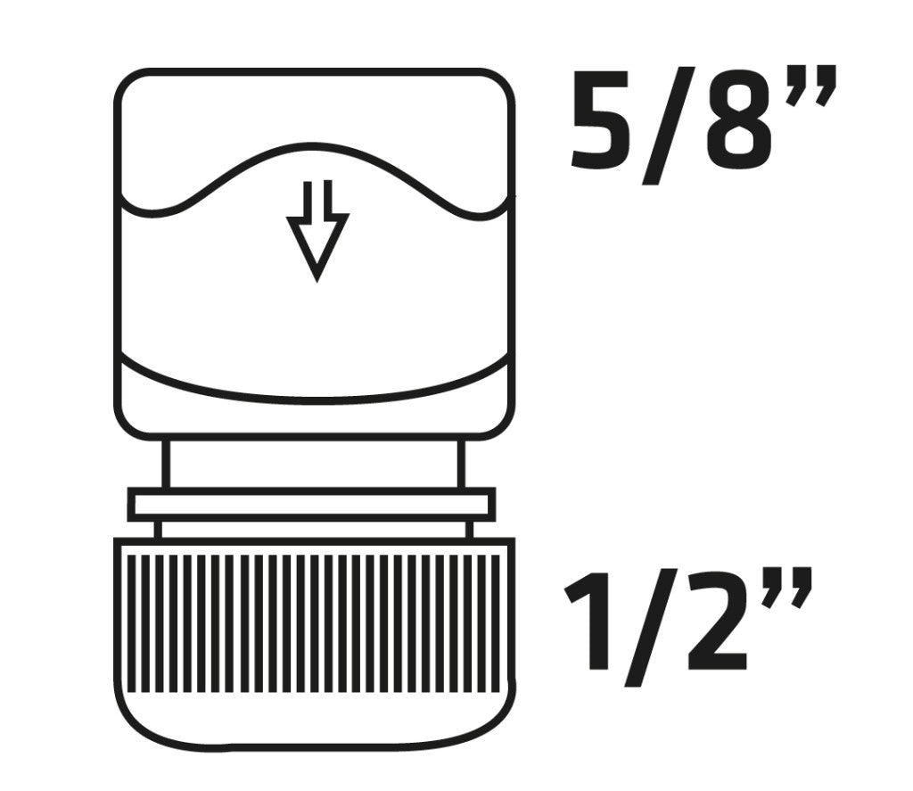 VERTO 30db Tömlő gyorscsatlakozó 1/2"- 5/8", kétkomponensű, kínálódobozban 15G730-30