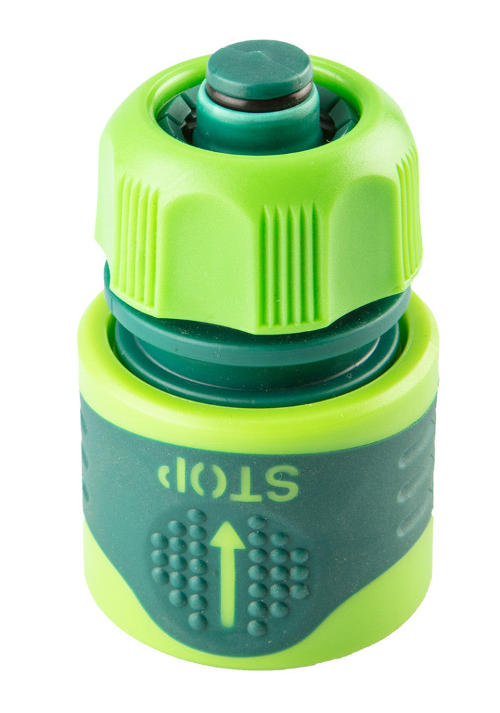 VERTO Tömlő gyorscsatlakozó 1/2" vizstoppos, kétkomponensű 15G731
