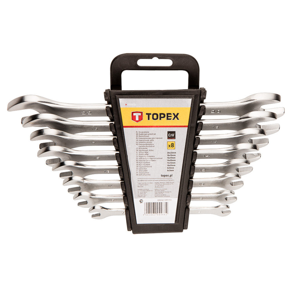 TOPEX VILLÁSKULCS KÉSZLET 6-22mm 8db, CV 35D656
