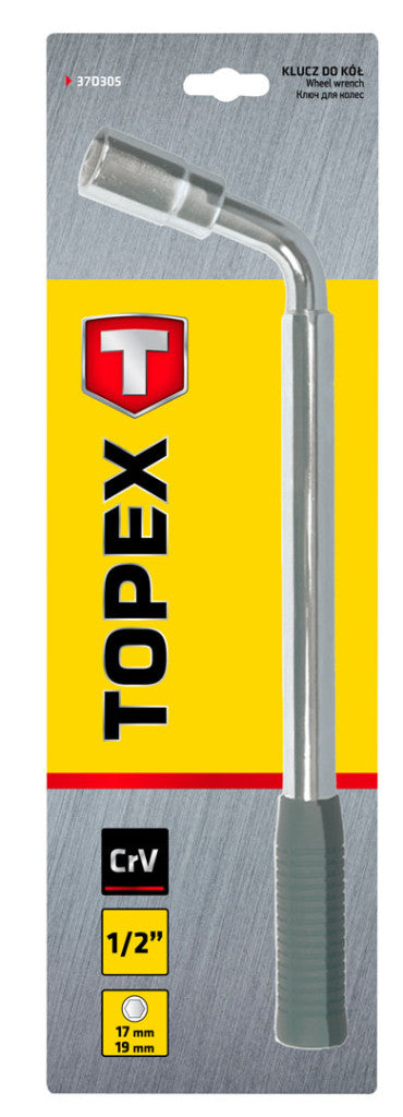 TOPEX KERÉKKULCS 17X19MM L ALAKÚ 37D305