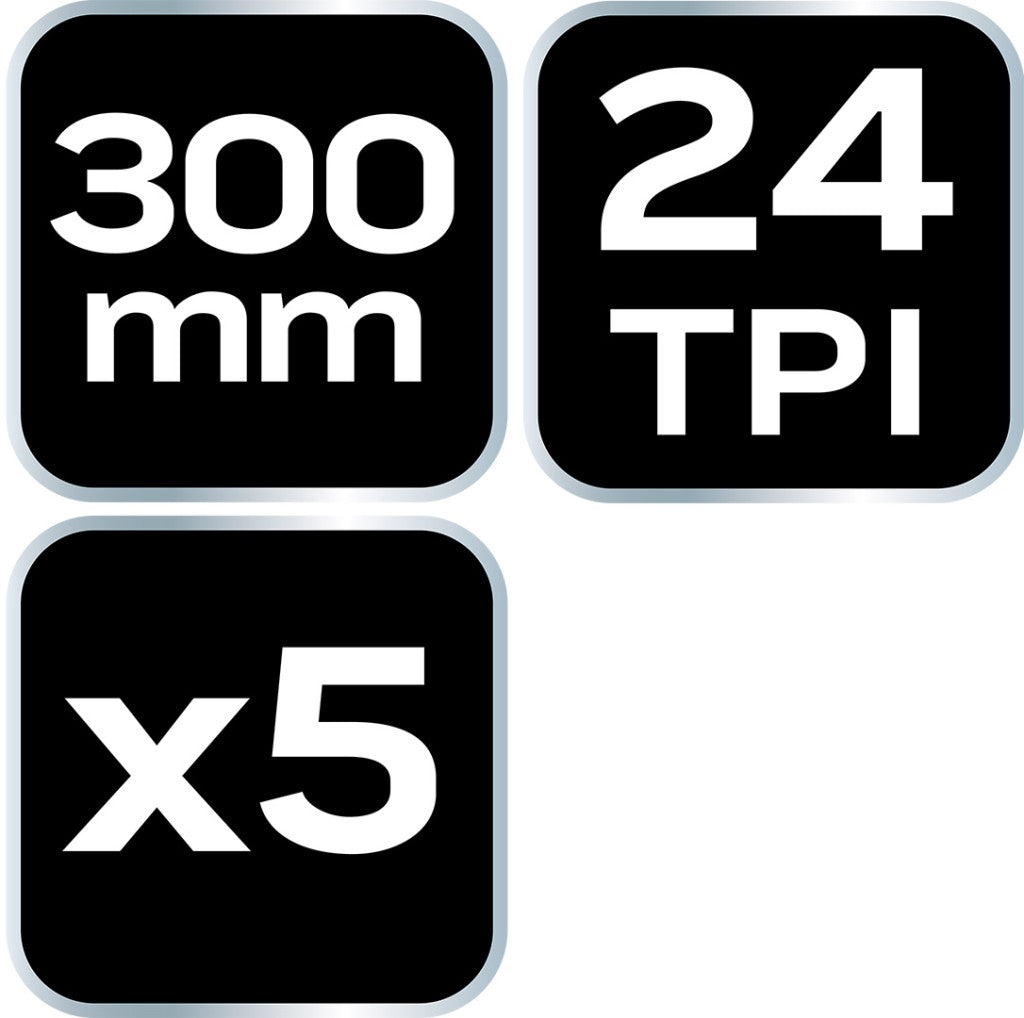 NEO TOOLS FÉMFŰRÉSZLAP készlet 300x12, 5mm, 5db, HSS Bimetal 43-355