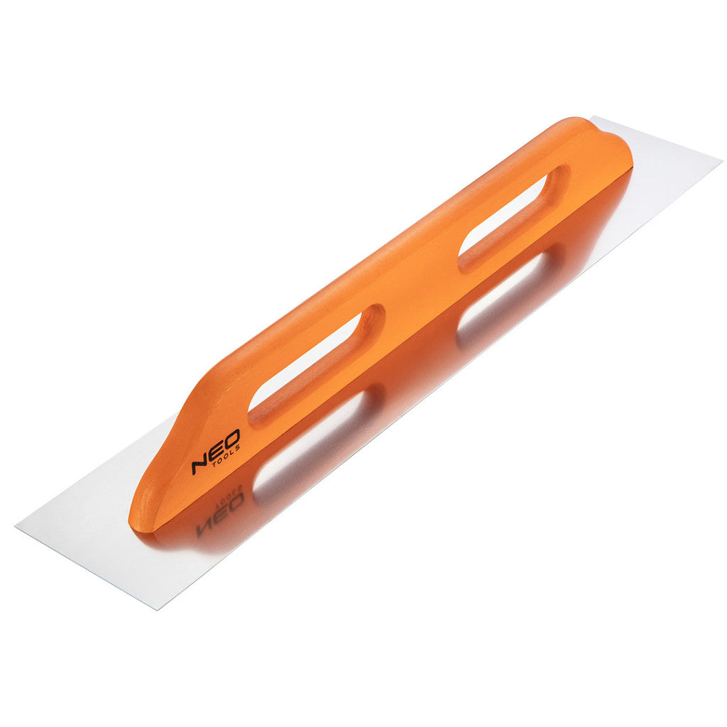 NEO TOOLS Acél simító, rozsdamentes, 680x128mm, fa markolat 50-196