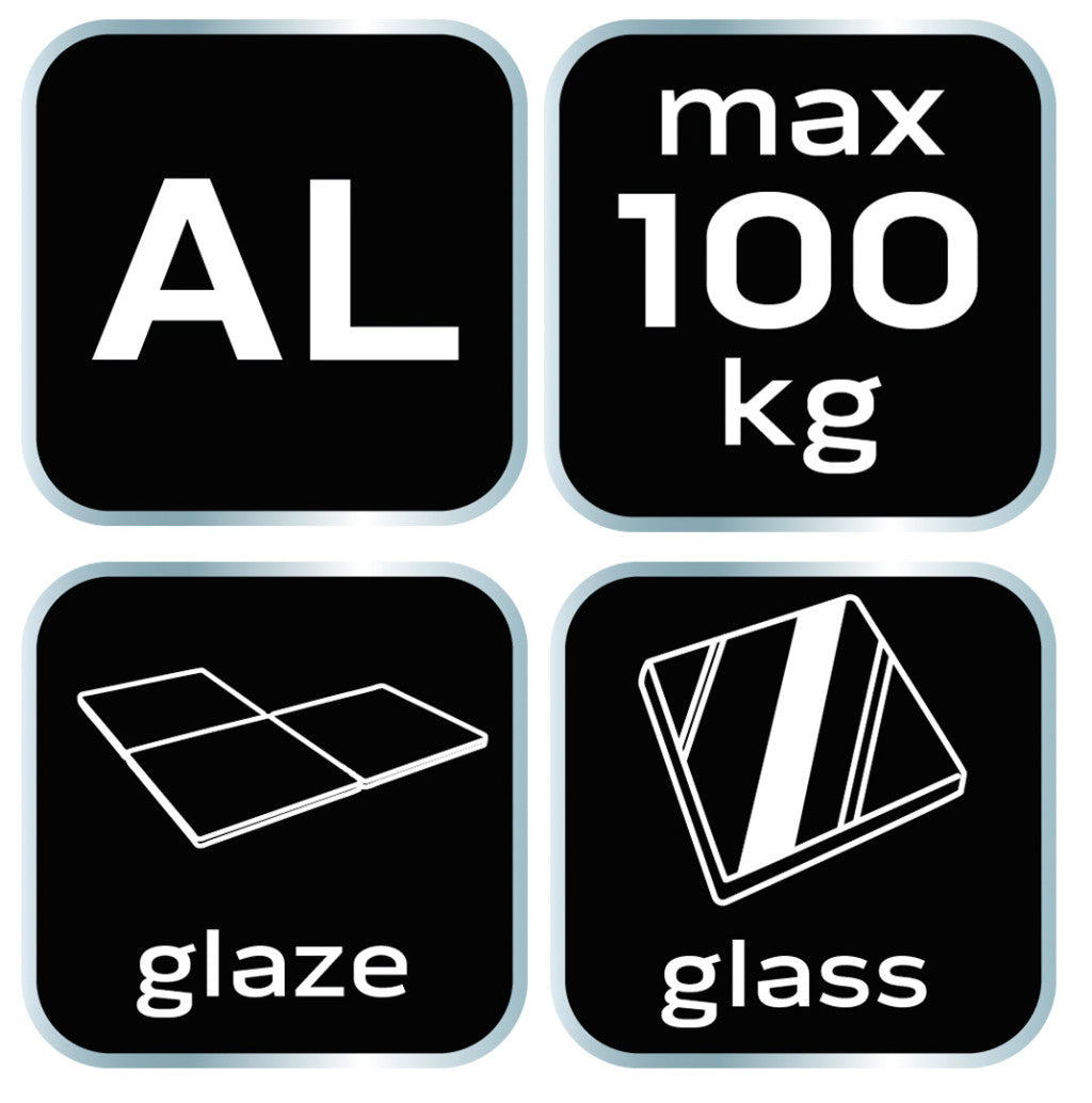 NEO TOOLS Vákumos táblaemelő, üveghez, csempéhez, lakkozott felületekhez, alumínium, kettes, 100kg 56-802