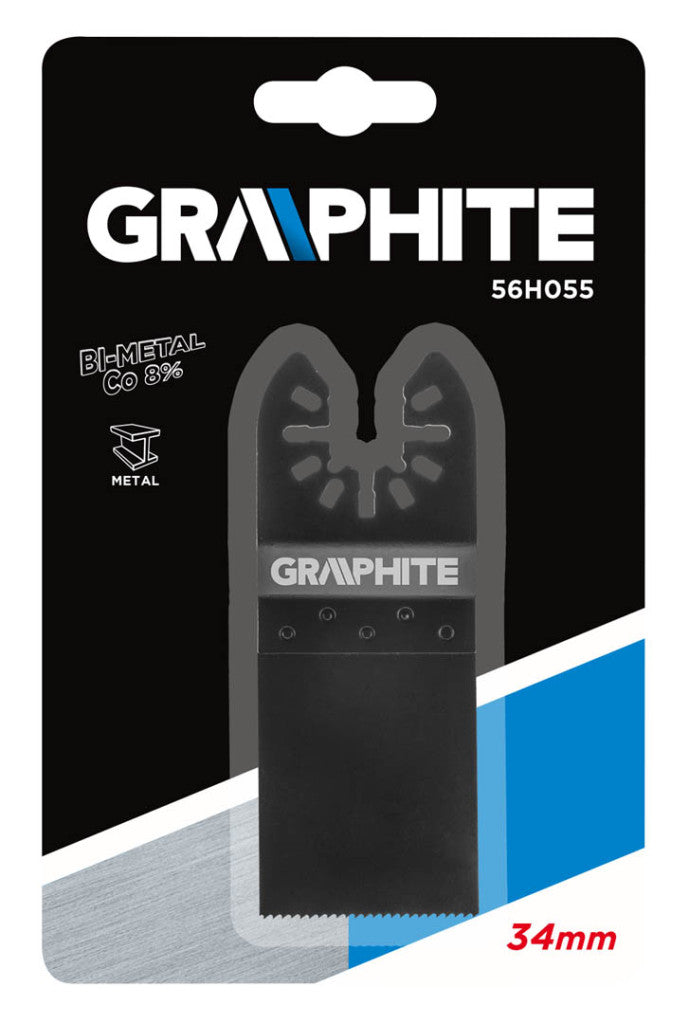 GRAPHITE Bi-metal fémfűrészlap multifunkciós géphez, 34mm, 8% cobalt 56H055