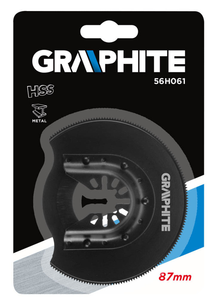 GRAPHITE HSS félkör vágólap fémhez, multifunkciós géphez, 87mm, 200 fog 56H061