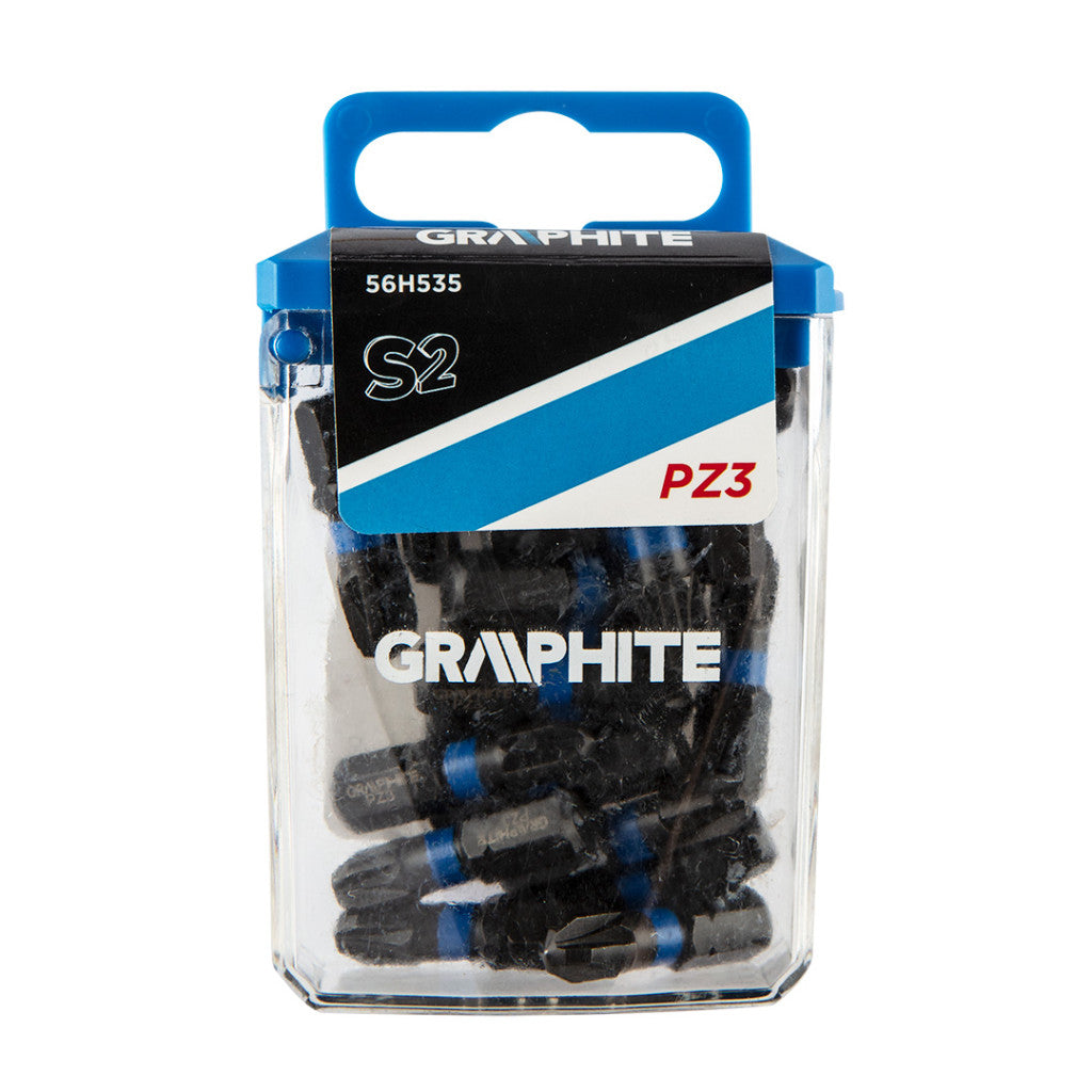 GRAPHITE Torziós ütvecsavarozó bit PZ3x25mm, 20db 56H535