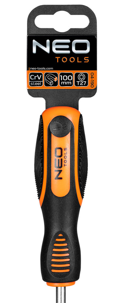 NEO TOOLS Csavarhúzó TORX T27x100mm 25 év garanciával 04-190