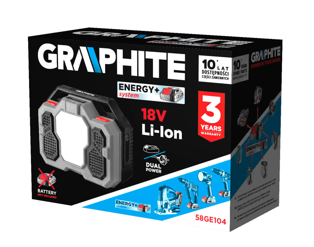 GRAPHITE Akkus/vezetékes rádió Energy+, akku nélkül!!! 3 év garanciával 58GE104