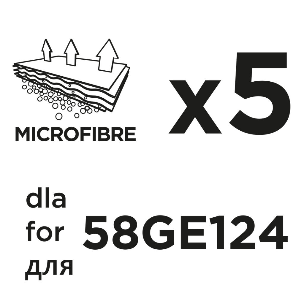 GRAPHITE Mikroszálas porzsákok 5db 58GE124-es porszívóhoz 58GE124-145