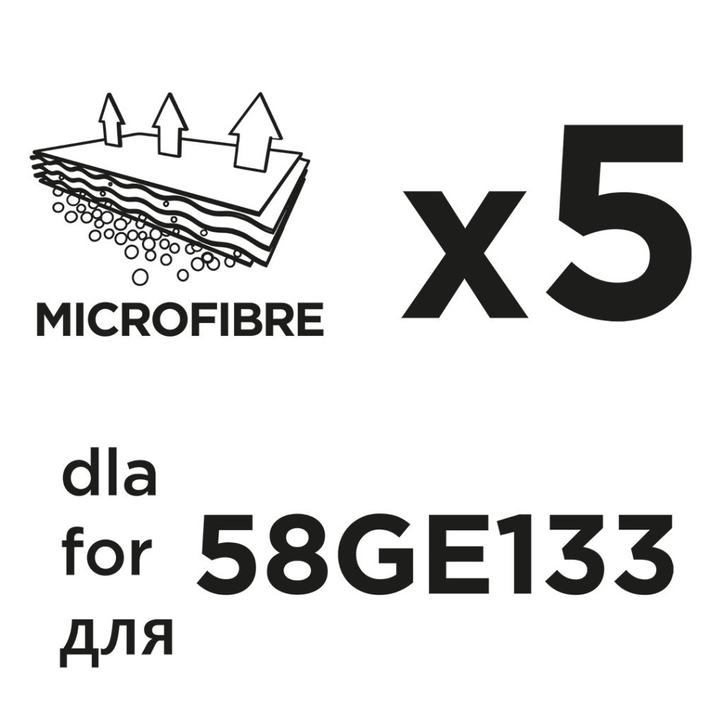 GRAPHITE Mikroszálas porzsákok 5db 58GE133-es porszívóhoz 58GE133-145