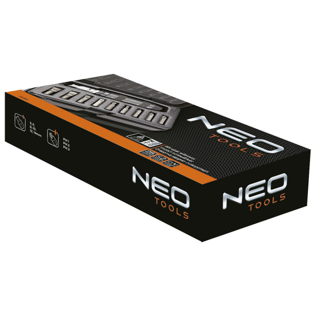 NEO TOOLS Ütvecsavarozó készlet, 1/2", 10db 25 év garanciával 04-250