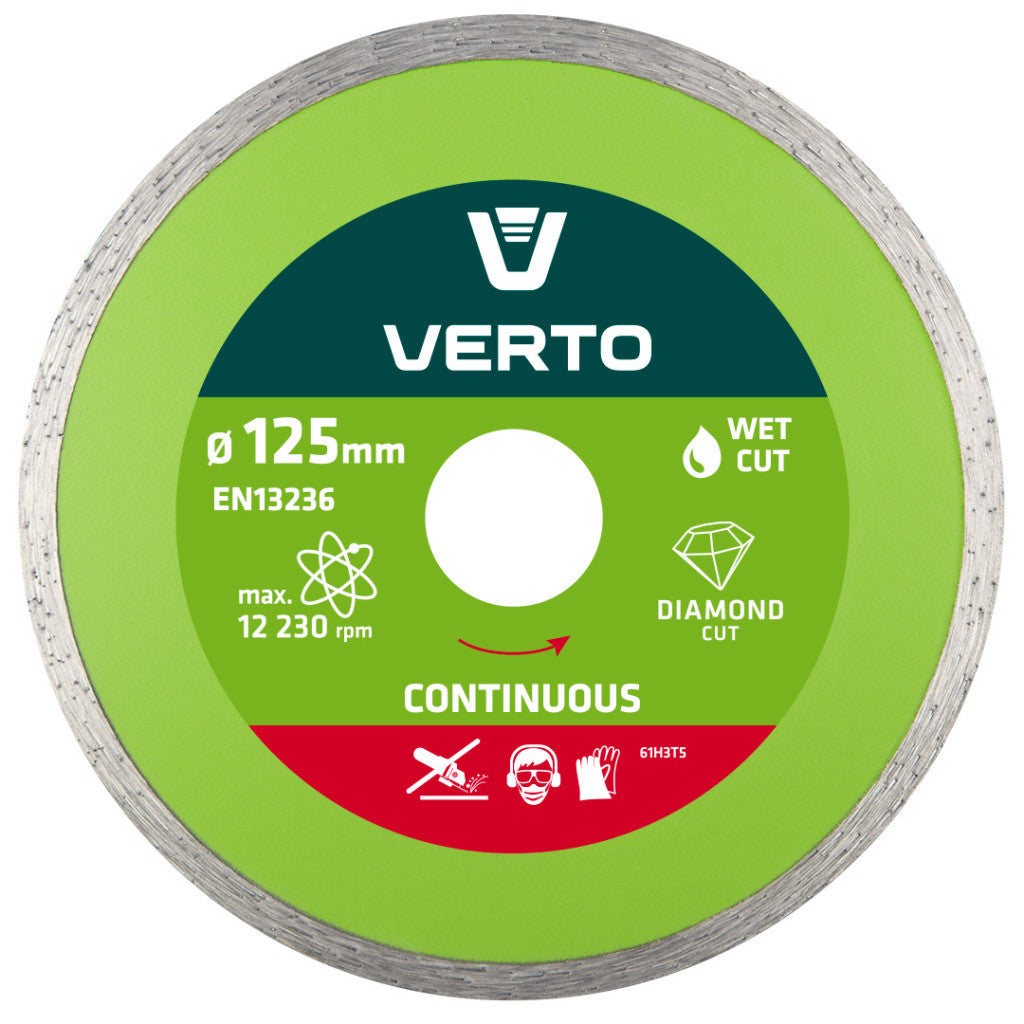 VERTO Gyémánt vágókorong 125mm vizes 61H3T5