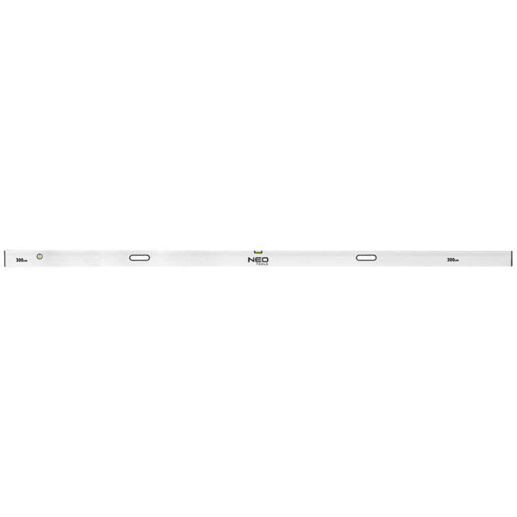NEO TOOLS Ölesléc, 300cm- 2 libella, vízszintes, függőleges, 2 fogantyú, Minimum rendelés: 3db 72-545