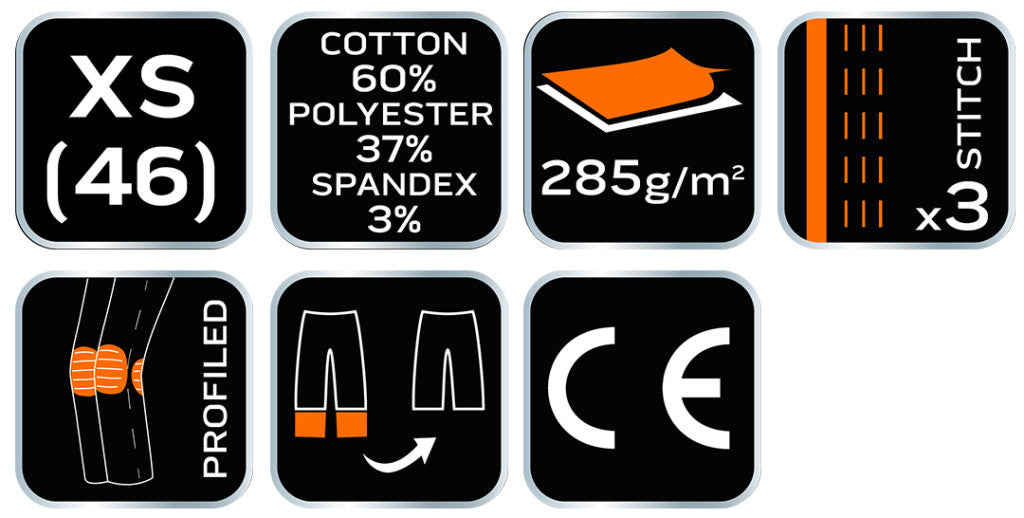NEO TOOLS Karcsúsított(slim fit), Munkásnadrág, HD, 60% pamut, 37% polyester, 285 g/m2, lecsatolható szerszámzsebek, XS 81-239-XS