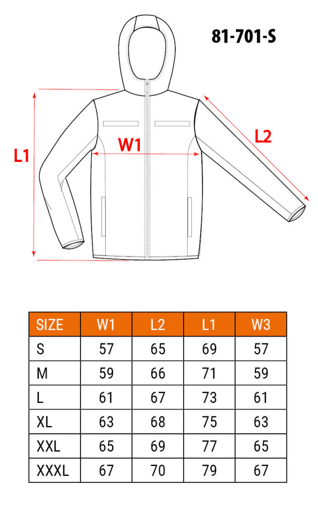 NEO TOOLS Láthatósági Softshell Munkavédelmi kabát, kapucnival, narancssárga, S 81-701-S