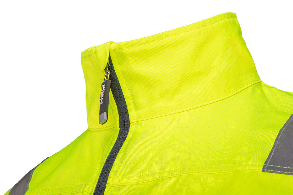 NEO TOOLS Láthatósági Munkavédelmi kabát, VISIBILITY, citromsárga, 60% pamut, 40% polyester, 260 gsm, S 81-742-S