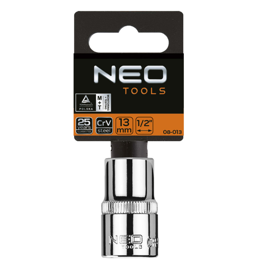 NEO TOOLS Dugókulcs 8mm, 1/2", 6 pontos, SUPERLOCK 25 év garanciával 08-008