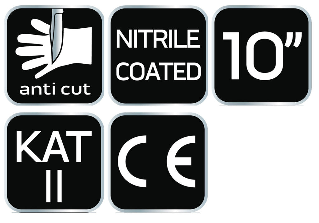 NEO TOOLS Munkakesztyű, vágásbiztos kesztyű, nitril bevonattal, 4X43D, 10" 97-610-10