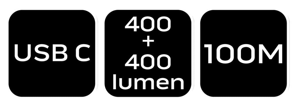 NEO TOOLS Fejlámpa, XPG+COB led, 400lm fényerő, ABS és gumi pánt, beépített akku, töltéskijelző 99-117