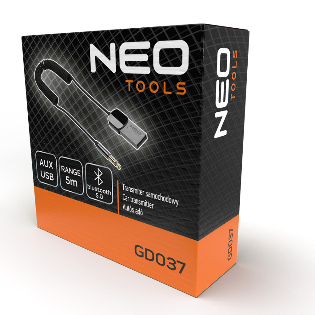 NEO TOOLS Autós USB-Aux átalakító kábel, 1m hosszúság, 5m hatótáv GD037