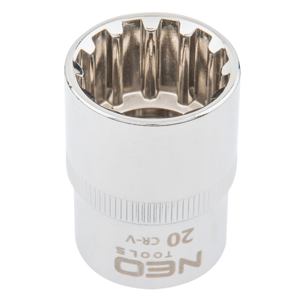 NEO TOOLS Dugókulcs 20mm, 1/2", SPLINE 25 év garanciával 08-592