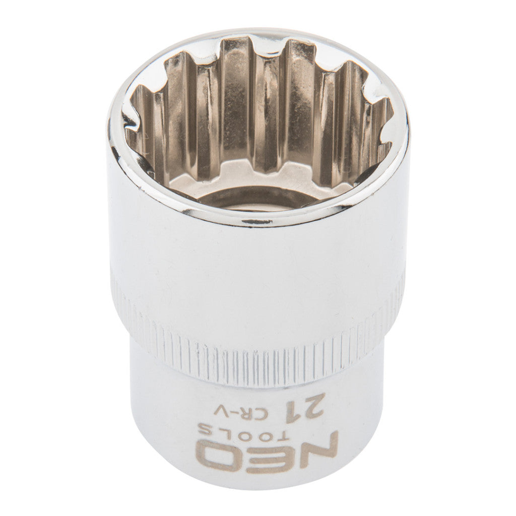 NEO TOOLS Dugókulcs 21mm, 1/2", SPLINE 25 év garanciával 08-593
