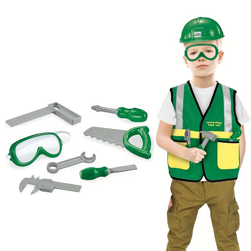 12 darabos Építőipari Szerszámkészlet Biztonsági Felszereléssel