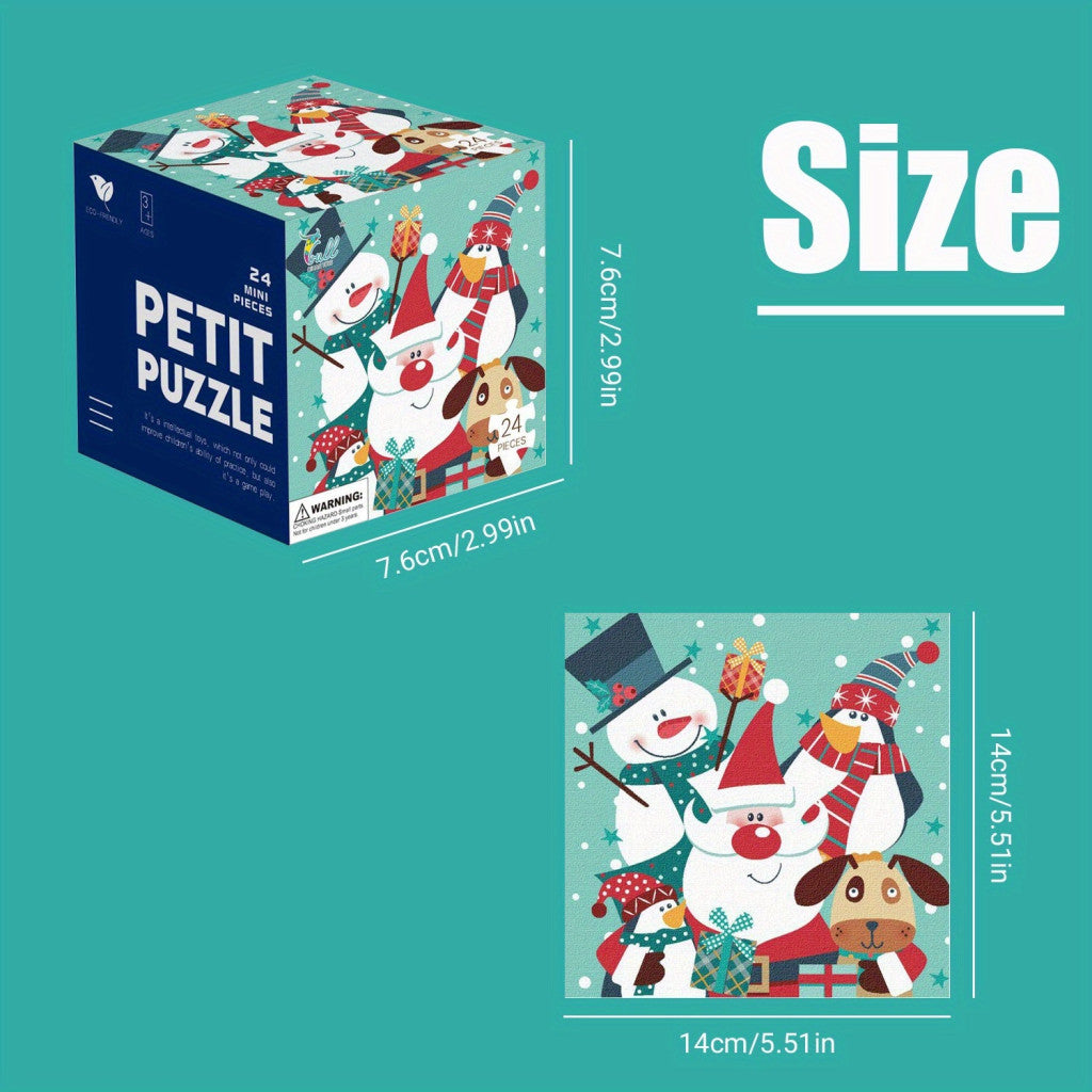 24 darabos puzzle mini méretű gyermek oktató játék