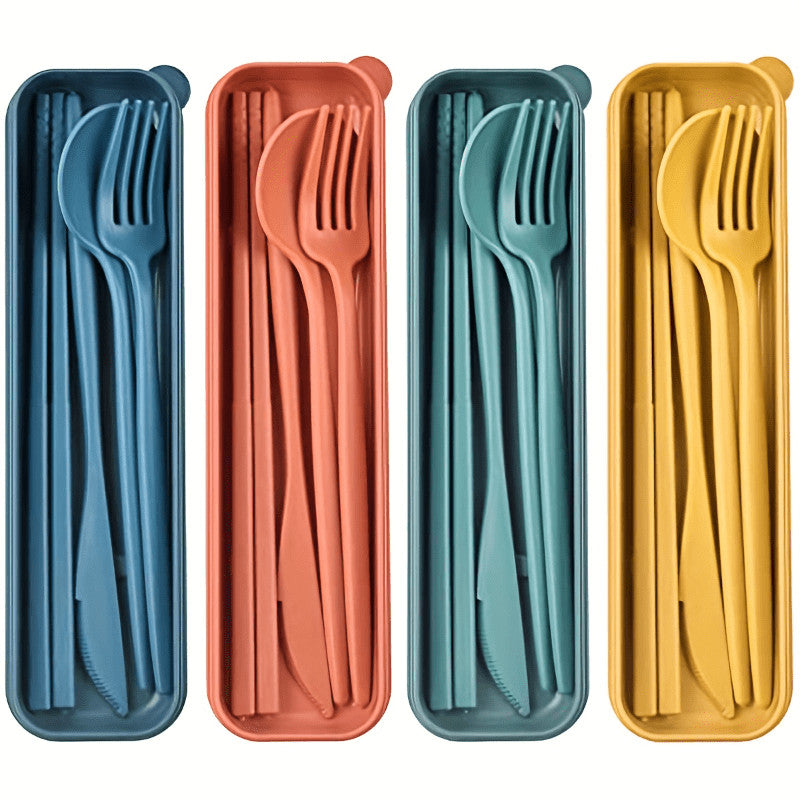 4 Darabos evőeszköz készlet hordozó tokkal