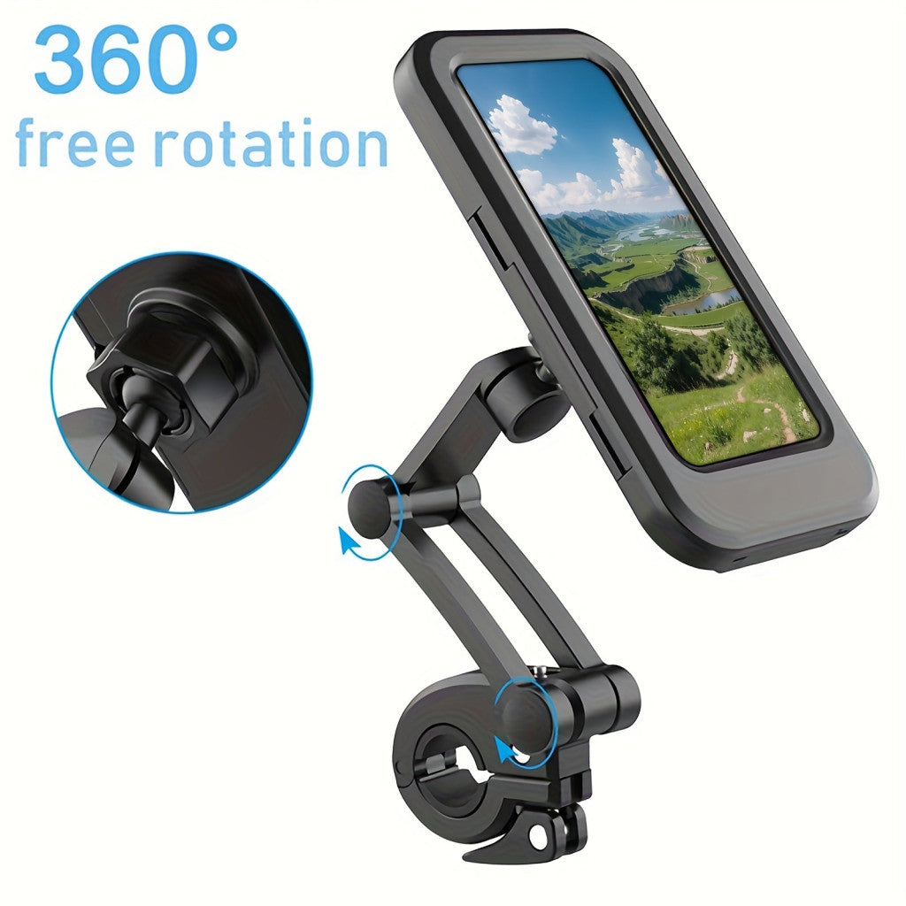 1 darab vízálló motoros telefon tartó – 360°-ban forgatható