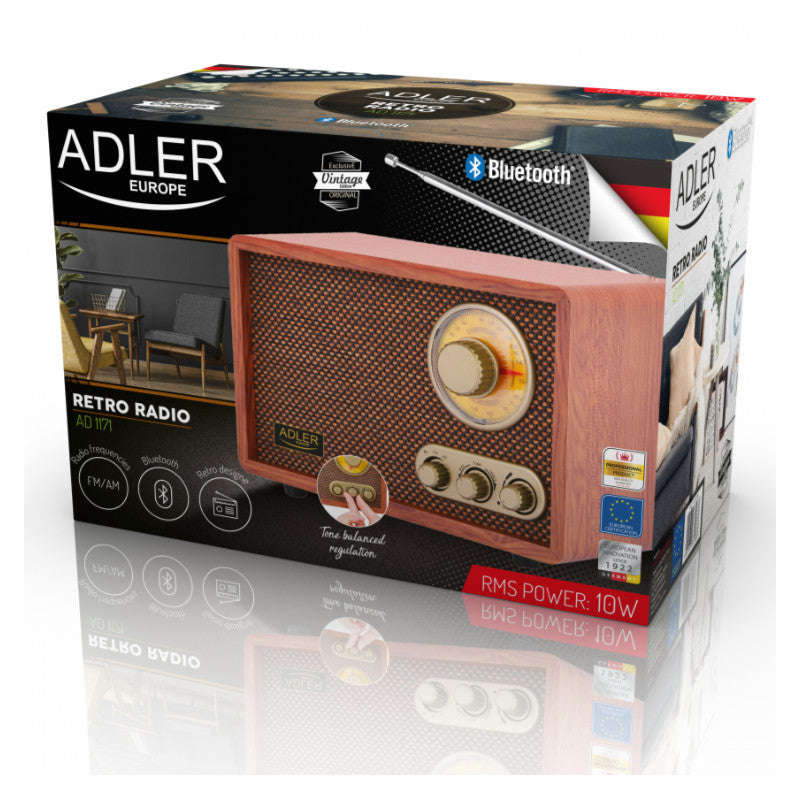 Adler Bluetooth retro rádió