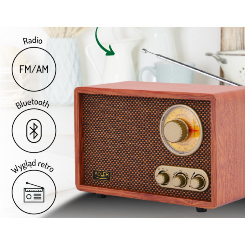 Adler Bluetooth retro rádió