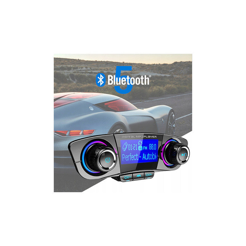 Autós FM sugárzó Bluetooth USB-vel 5.0, multifunkciós 8 az 1-ben.