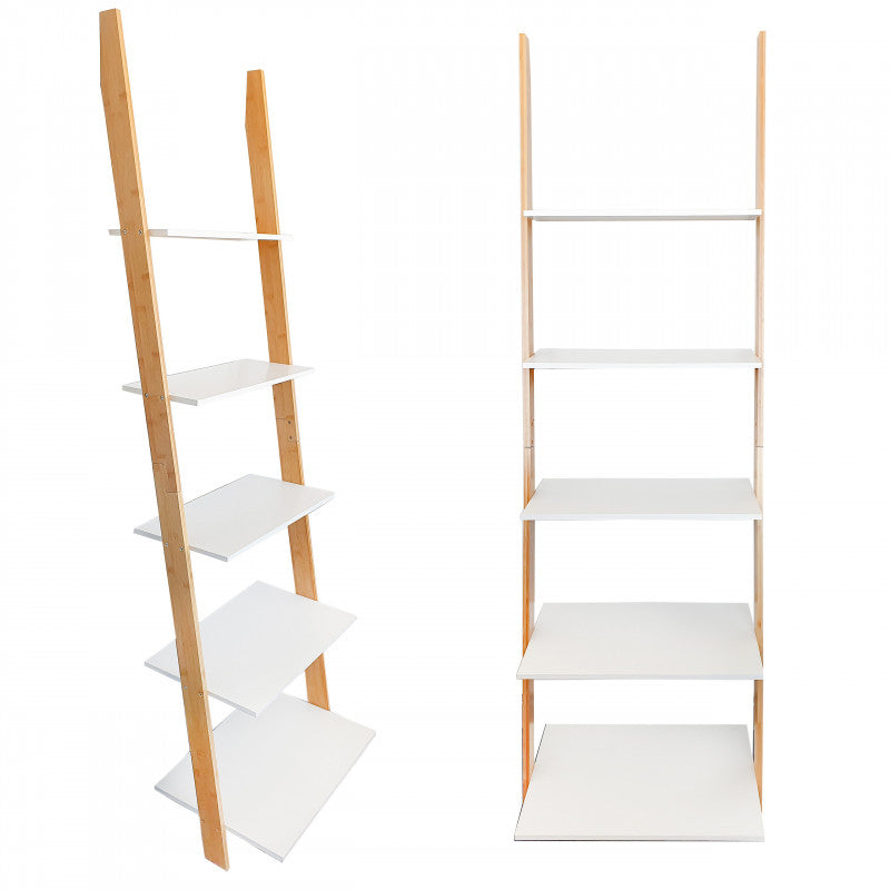 Bambusz létratartó állvány - dekoratív, praktikus, otthoni bútor, bambusz létra, növénytartó, szobanövény stand