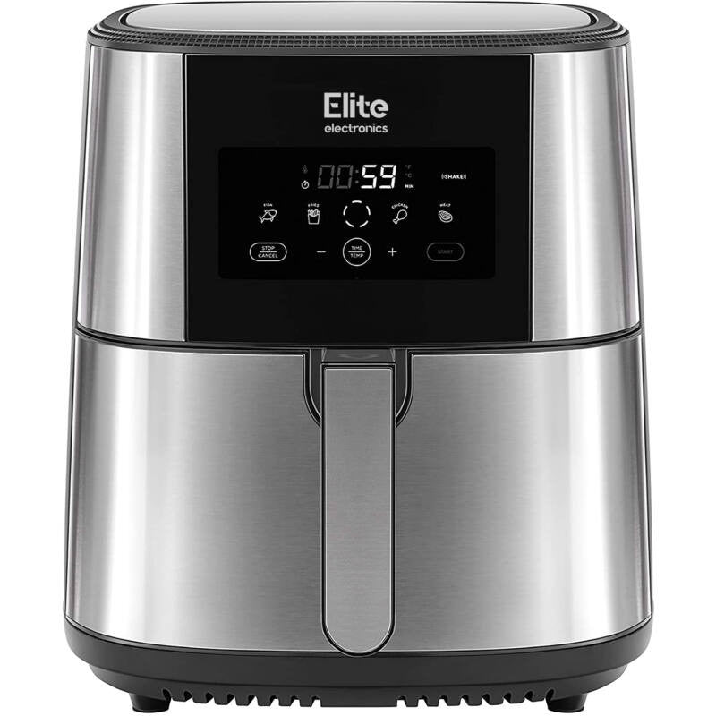 Elite Electronics 8 L-es olaj nélküli forró levegős fritőz (Air Fryer) digitális kijelzővel