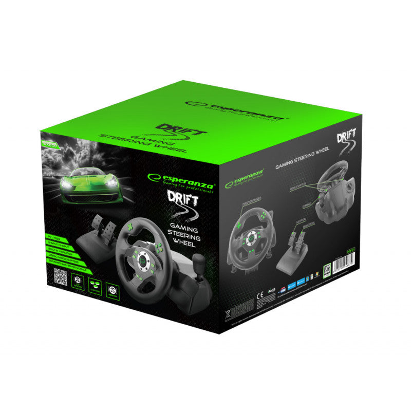Esperanza Gaming Drift kormánykerék pedálokkal PC/PS3