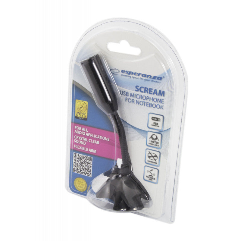 Esperanza USB mikrofon - Kompakt design, hangos felvétel - EH179