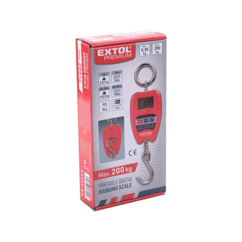 EXTOL PREMIUM poggyász mérleg, digitális, max. 200 kg